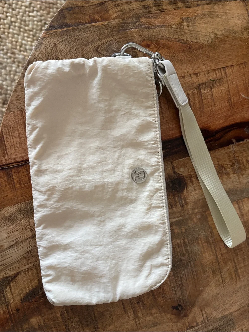Lululemon White Wristlet Pouch